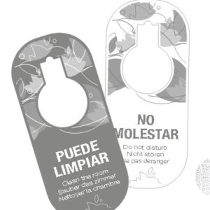 CARTEL DE NO MOLESTEN PLASTICO 9,4*21cm P/500 UDS. RF.3105